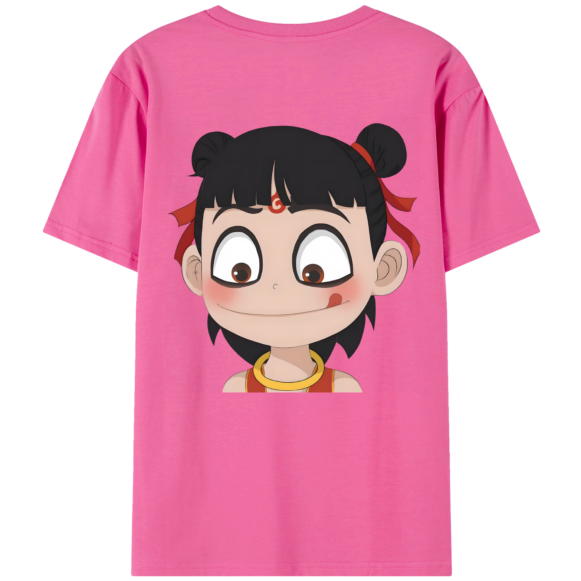 （画像用） Ne Zha 2 ナタ 魔童の大暴れ レディース半袖Tシャツ(バックプリント)